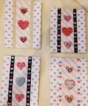 Handmade Greeting Cards -(set of 8) Valentine Cards with Messages and Envelopes