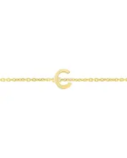 14K Italian Gold Initial Bracelet (A-Z)