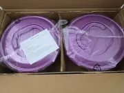 Set of 2 Lock n Lock Lock&lock Container Round With Handle Purple 10.5x4.5