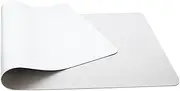 Desk Mat Office Desk Pad Waterproof Leather Desk Blotter 70cmX35cm Gaming Mouse Mat Laptop Desk Pad Non-Slip Desk Writing Pad Protector for Office Home Double-Sided (Light Gray+Silver)