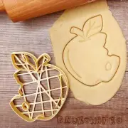 Apple Bitten Bit Juicy Fresh Sweet Food Fruit Garden Vitamins Cookie Cutter