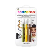 3pc Snazaroo Face/Body Paint Brush Pen Art/Craft Jungle Themed Kit 2ml