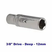 Kincrome K26054 - LOK-ON Deep Socket 12mm 3/8" Drive