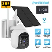 Solar Security IP Camera 10000mAh Battery Powered Outdoor WiFi CCTV PTZ Camera