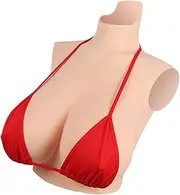 [Wisfancy] Silicone Breast Form Realistic Breast Plates Silicone Breastplate Drag Queen Breastplate B-H Cup, Artificial Breast for Crossdresser Mastectomy Transgender Prosthesis Enhancer