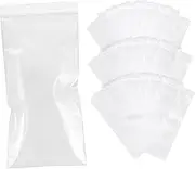 Angoily 100pcs Transparent Airtight Baggies Storage with Zips Reusable Packing Lanyard Wallet Bulk Vacuum Large Cellophane Self Seal Pouch Tote Phone Sample Pe