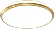 LED Flush Mount Ceiling Light, Three-Color Dimming Ceiling Lamp, Acrylic Lamp Shade, Modern Simple Ultra Thin Flat Full Copper Round Ceiling Light Fixture