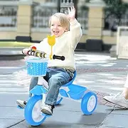 Kids Tricycle, Baby Balance Bike Walker Trike with Storage Baskets, Kids Tricycles for Boys Girls Age 1-5 Years Old,Toddler Walking Tricycle Rider Trike 3 Wheels Bicycle for Indoor Outdoor