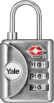 Yale YTP1/32/119/1 TSA Combination Padlock, 32mm, pack of 1, suitable for suitca
