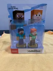 Super Smash Bros. Minecraft Series Steve and Alex Amiibo 2-Pack - BRAND NEW