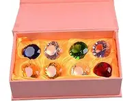 LONGWIN Mother's Day Gift 30mm (1.2 inch) Crystal Diamond Paperweight Birthstone Table Decorations Multicolor Gift Packing