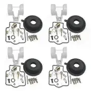 4 Set for ZX600D ZZR600D ZX ZZR 600 1990-1995 Carb Repair Kit Float Valve Seat Diaphragm