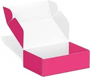 TONESPAC 50 Pack 4x6x2 Shipping Boxes, Corrugated Cardboard Small Box Mailer, Shipping Boxes for Small Business for Gift Packing- (4x6x2, Hot-Pink)