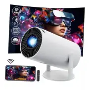 HY300 Projector with WIFI6 and Bluetooth, 4K 1080P Support with Android White