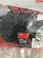 1 Pack Yum Fishing Lure YCR321 Christie Critter-Blk And Blue Flk-3.5" 8 Per Pack
