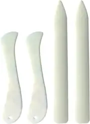 4 Pcs Plastic Bone Folder Paper Creaser Set for Scoring,Folding,Burnishing,Bookb