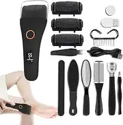 Electric Feet Callus Remover | Foot Callus Remover Tool Electric - Heavy-Duty Rechargeable Cordless Scrubber Shaver Scraper for Manicure Pedicure Tool
