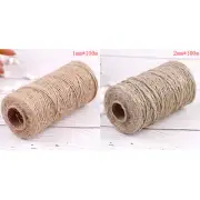 100Meters Natural Dry Twine Cord Jute Twine Rope Thread For DIY-Decor Toy Cr CR