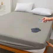 Waterproof Bed Fitted Sheet Soft Breathable Mattress cover Grey