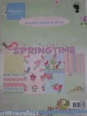 MARIANNE DESIGNS PRETTY PAPER BLOC - "SPRINGTIME" PK9091 CARDS OR SCRAPBOOK