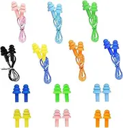 13 Pairs Ear Plugs for Swimming,Silicone Ear Plugs for Sleeping,Reusable for Noise Reduction,Soft for Sleeping Noise Cancelling,Suitable for Swimming,Noisy Places