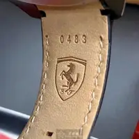 在飛比找ETMall東森購物網優惠-FERRARI 法拉利男錶 46mm 黑圓形精鋼錶殼 黑色三