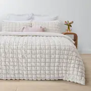 Marshmallow Quilt Cover Set - King Bed, White