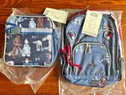 Pottery barn school BACKPACK STAR WARS Solo spaceship jedi + droid Lunch box