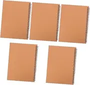 Ipetboom 5pcs Personal Notebook Study Memo Note A5 Size Spiral Bound Smooth Writing Experience