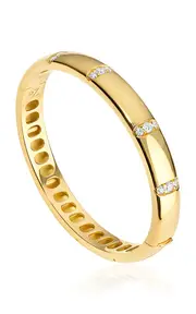 [Pamela Zamore] Veda 18K Yellow Gold Diamond Bangle Bracelet
