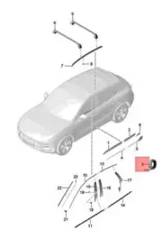 Genuine PORSCHE Macan 95B Repair Set Left 95B898633 (for: Porsche)