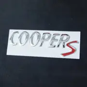 1x Silver COOPER Chrome Red S Metal Sticker Decal Emblem Badge Turbo Coupe Sport (for: Fiat)