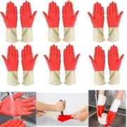 6Pairs Reusable Dishwashing Gloves Household Cleaning Gloves Waterproof Non-Slip