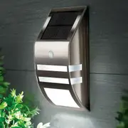 Wireless Motion Sensor Solar 2 LED Wall Outdoor Garden Light