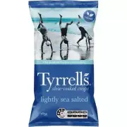 Tyrrells Lightly Sea Salt Original Slow Cooked Potato Chips Pack 165g
