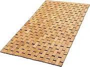 Bamboo Bath Mat, 16x24 Non-Slip Foldable Bamboo Shower Mat, Lightweight Rectangular Shower Floor Mat for Bathroom, Sauna, Bath, Spa and Tub Steps Bath Mat Wooden Bathroom Mat Shower Floor Mat