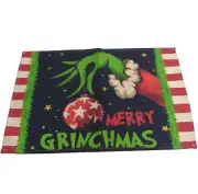 Merry Grinchmas Placemats Set of 4 12x18 Christmas Holiday Table Mats Green Red