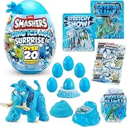 Smashers Dino Ice Age Mammoth Series 3 by ZURU Surprise Egg with Over 25 Surprises! - Slime, Dinosaur Toy, Collectibles, Toys for Boys and Kids (Mammoth), Blue