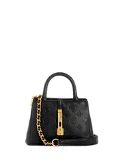 GUESS Women's Black Logo James Mini Satchel Bag