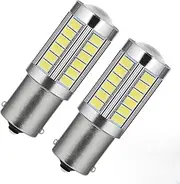 PRETTI 2pcs P21W 1156 LED Bulb LED Reverse Bulb 6000K White, 6W 12V-24V DC10-30V Led Reverse Light Bulbs Super Bright for Reverse Light Brake Turn Signal RV Interior Tail Rear Fog Lamp BA15S LED Bulb