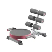 Pink Red Abdominal Trainer Sit Up Assistant Device for Fitness Exercising Abdominal Muscles Full Body Training Built in Twisting Seat and Rower
