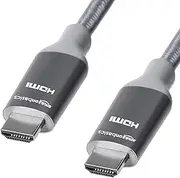 AmazonBasics High-Speed Braided HDMI Cable, 6-Foot, 1-Pack, Dark Grey
