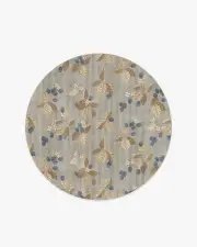 185' Round | Machine Washable Runner Rug | Kid & Pet Friendly | Indoor Rug | Rubus Azure & Fawn Rug by Sanderson | Ruggable