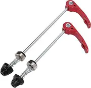 1 Pair Quick Release Skewer, Wear Resistant Metal Cycle Front Rear Quick Release Lever, Adjustable Cycle Wheel Hub Skewers for Cycling Accessories
