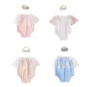 1 Set Baby Photoshoots Props Infants Romper Jumpsuit with Matching Headdress
