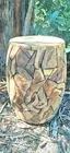 Patchwork Teakwood Stool/Side table