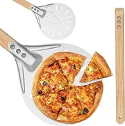 9 Inch Pizza Shovel,Professional Durable Pizza Peel Turner Non-Slip Aluminum Turning Peel Pizza Paddle with 16 Inch Long Handle for Baking Homemade Pizza Bread (9 Inch, 40cm Handle)