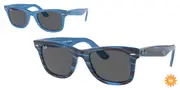 Ray-Ban RB2140F WAYFARER Asian Fit 1409B1 Men's Sunglasses Blue Size 52