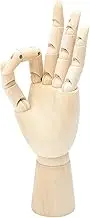 Wood Hand Sculpture, 6.9in Wooden Mannequin Hand Figure Drawing Model Anti Slip Hand Model Jointed Hand Model Statue Artists Decoration for Drawing Sketching Painting