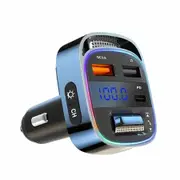 Bluetooth 5.4 FM Transmitter Car Adapter 54W PD QC3.0 USB Charger Handsfree Calling Wireless Radio Receiver for Car Music Player Support USB Drive